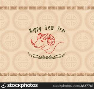 Goat design for Chinese New Year celebration