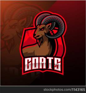 Goat esport mascot logo design