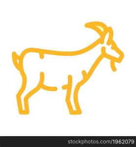 goat farm animal color icon vector. goat farm animal sign. isolated symbol illustration. goat farm animal color icon vector illustration