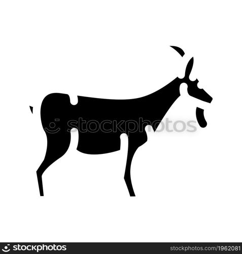 goat farm animal glyph icon vector. goat farm animal sign. isolated contour symbol black illustration. goat farm animal glyph icon vector illustration