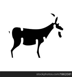 goat farm animal glyph icon vector. goat farm animal sign. isolated contour symbol black illustration. goat farm animal glyph icon vector illustration