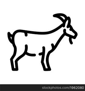 goat farm animal line icon vector. goat farm animal sign. isolated contour symbol black illustration. goat farm animal line icon vector illustration