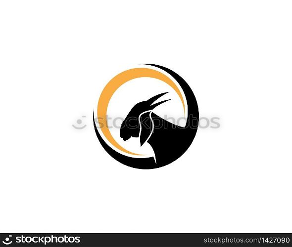 Goat head logo design vector illustration