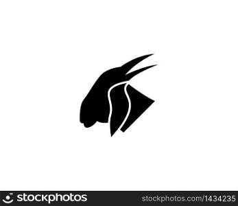 Goat head logo design vector illustration