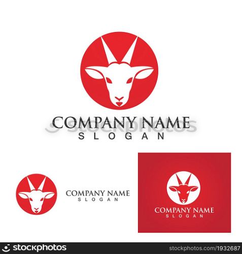 Goat head Logo Template vector