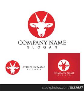 Goat head Logo Template vector