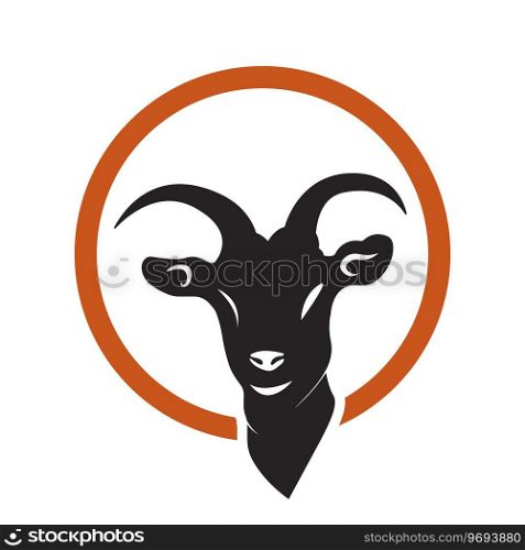 Goat head logo vector illustration template design