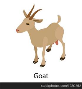 Goat icon. Isometric illustration of goat vector icon for web. Goat icon, isometric style