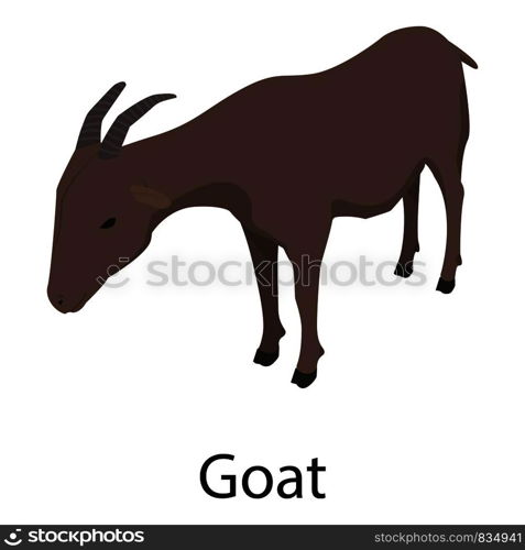 Goat icon. Isometric of goat vector icon for web design isolated on white background. Goat icon, isometric style