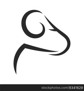 Goat illustration logo icon logo template vector design