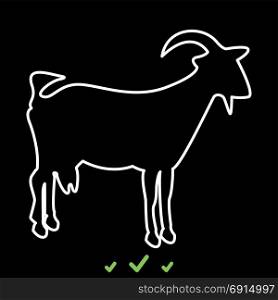 Goat it is white icon .. Goat it is white icon . Flat style