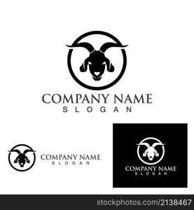 Goat Logo Template vector icon illustration design