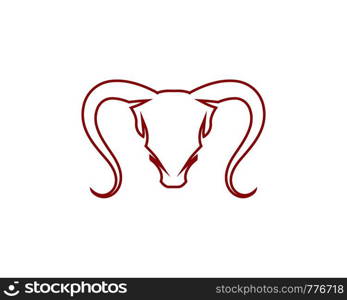 Goat Logo Template vector icon illustration design