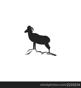 goat logo vector illustration design template.