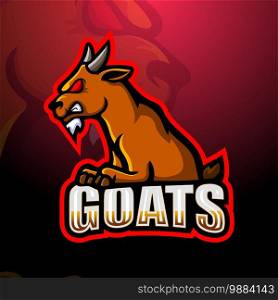 Goat mascot esport logo design