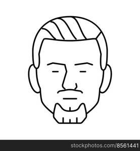 goatee beard hair style line icon vector. goatee beard hair style sign. isolated contour symbol black illustration. goatee beard hair style line icon vector illustration