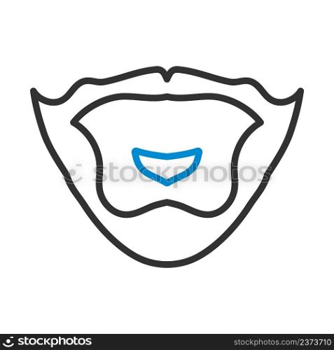 Goatee Icon. Editable Bold Outline With Color Fill Design. Vector Illustration.