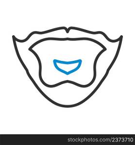 Goatee Icon. Editable Bold Outline With Color Fill Design. Vector Illustration.