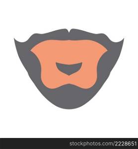 Goatee Icon. Flat Color Design. Vector Illustration.