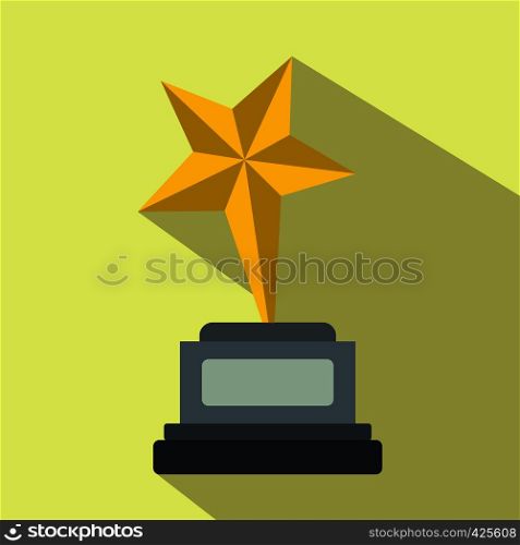 Goblet star flat icon with shadow for web and mobile devices. Goblet star flat icon