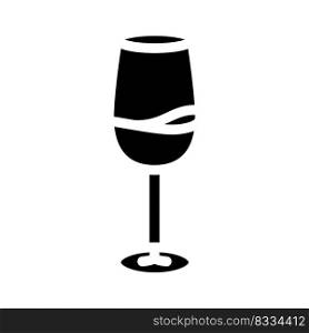 goblet wine glass glyph icon vector. goblet wine glass sign. isolated symbol illustration. goblet wine glass glyph icon vector illustration