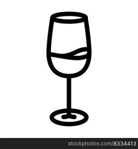 goblet wine glass line icon vector. goblet wine glass sign. isolated contour symbol black illustration. goblet wine glass line icon vector illustration