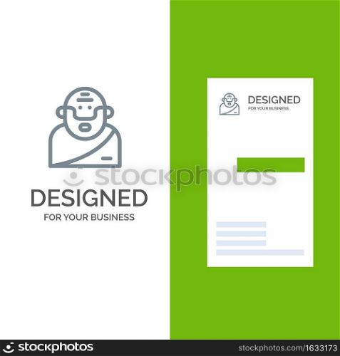 God, Greek, Mythology, Old Grey Logo Design and Business Card Template