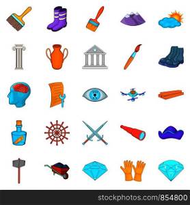Godsend icons set. Cartoon set of 25 godsend vector icons for web isolated on white background. Godsend icons set, cartoon style