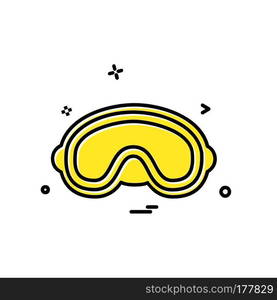 Goggles icon design vector