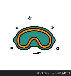 Goggles icon design vector