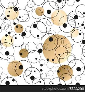 Gold abstract background. . Gold abstract background. Vector seamless with circles