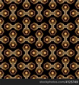Gold abstract background with seamless link design pattern