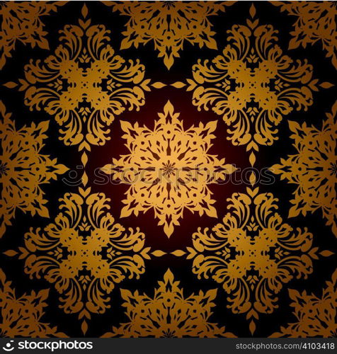 Gold and black gothic style wallpaper design that repeats