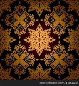 Gold and black gothic style wallpaper design that repeats