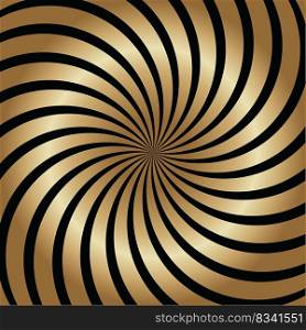 Gold and Black Swirl Spiral Background