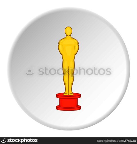 Gold award man icon. Cartoon illustration of gold award man vector icon for web. Gold award man icon, cartoon style