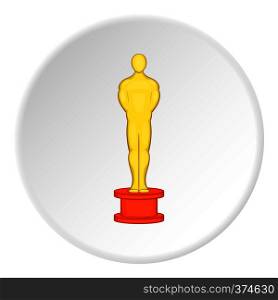 Gold award man icon. Cartoon illustration of gold award man vector icon for web. Gold award man icon, cartoon style