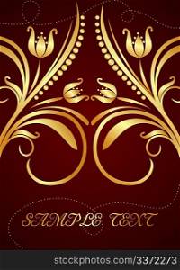 Gold background for design of cards and invitation. Vector