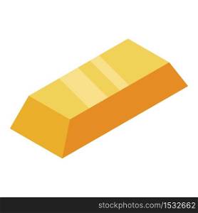 Gold bar trade icon. Isometric of gold bar trade vector icon for web design isolated on white background. Gold bar trade icon, isometric style