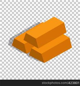 Gold bars isometric icon 3d on a transparent background vector illustration. Gold bars isometric icon