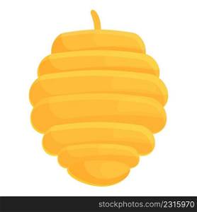Gold behive icon cartoon vector. Honey bee. Nectar liquid. Gold behive icon cartoon vector. Honey bee