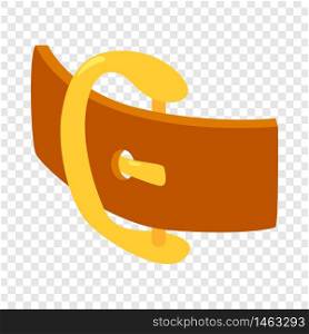 Gold belt icon. Isometric illustration of gold belt vector icon for web. Gold belt icon, isometric 3d style