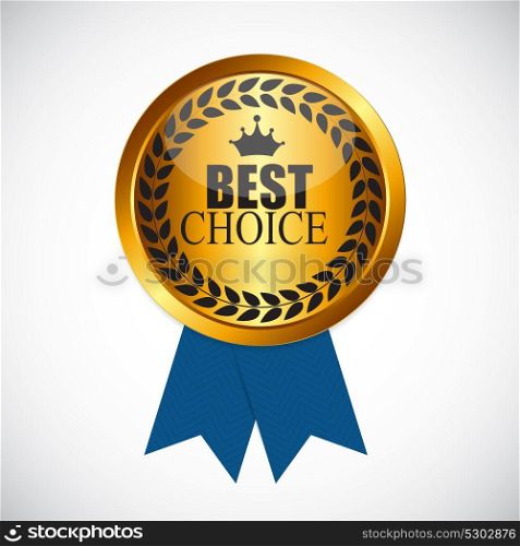 Gold Best Choice Label Vector Illustration EPS10