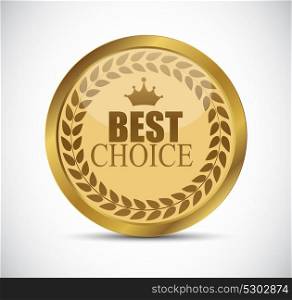 Gold Best Choice Label Vector Illustration EPS10. Gold Best Choice Label Vector Illustration