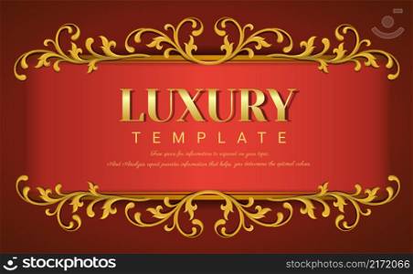 Gold borders text frames, Vintage Ornate Frame for invitations and greeting cards, Elegant vector, Hand drawing style.