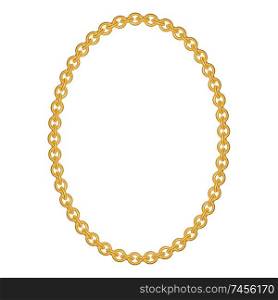 Gold Chain Jewelry on White Background. Vector Illustration. EPS10. Gold Chain Jewelry on White Background. Vector Illustration