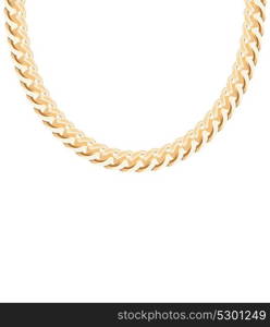 Gold Chain Jewelry. Vector Illustration. EPS10. Gold Chain Jewelry. Vector Illustration