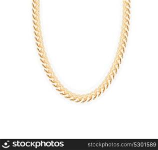 Gold Chain Jewelry. Vector Illustration. EPS10. Gold Chain Jewelry. Vector Illustration.