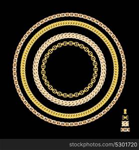 Gold Chain Jewelry. Vector Illustration. EPS10. Gold Chain Jewelry. Vector Illustration