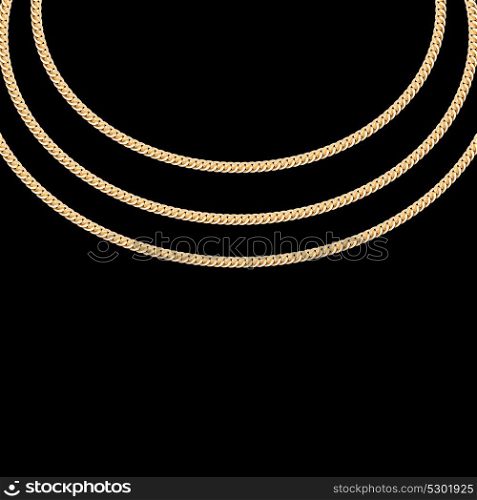 Gold Chain Jewelry. Vector Illustration. EPS10. Gold Chain Jewelry. Vector Illustration